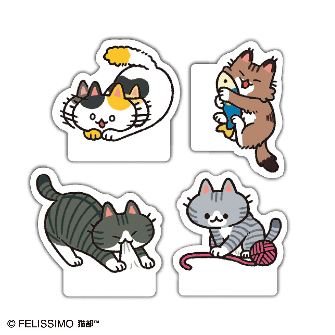 Healing moment! “hide and seak” Cats Stickers！