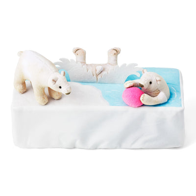 Plop! Jump and Splashing - Polar Bear Tissue Box Cover